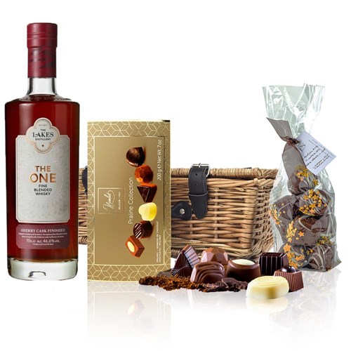 Lakes The One Sherry Cask Whisky And Chocolates Hamper